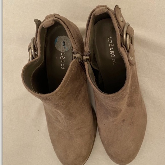 INDIGO RD ✨Ankle Boots✨ Stacked heel Boho Zip - Picture 6 of 8